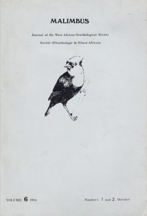  - Malimbus. Journal of the West African Ornithological Society. Vol. 6, Nos 1 and 2
