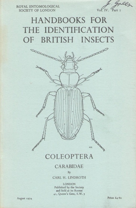 Lindroth, C.H. - Coleoptera Carabidae (Handbooks for the Identification of British Insects 4/2)