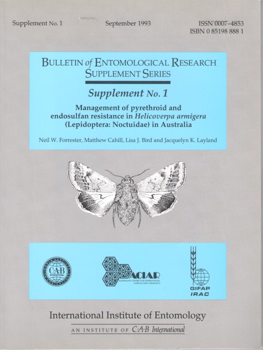 Forrester, N.W.; Cahill, M.; Bird, L.J.; Layland, J.K. - Management of pyrethroid and endosulfan resistance in Helicoverpa armigera (Lepidoptera: Noctuidae) in Australia