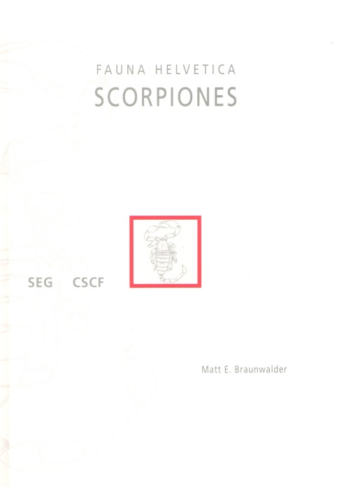 Braunwalder, M.E. - Scorpiones Fauna Helvetica 13