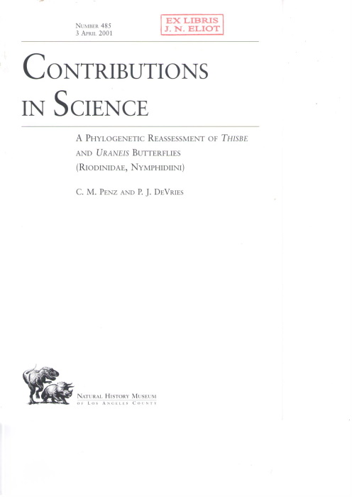 Penz, C.M.; DeVries, P.J. - A Phylogenetic Reassessment of Thisbe and Uraneis Butterflies (Riodinidae, Nymphidiini)