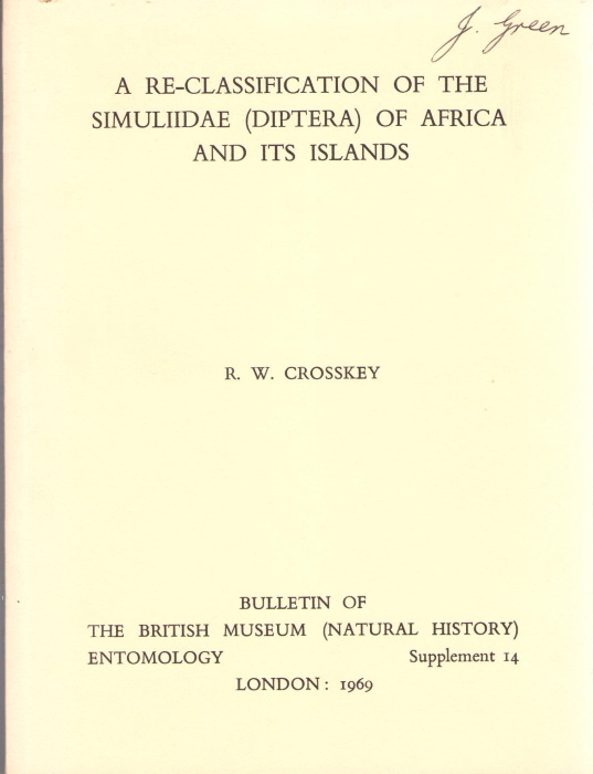 Crosskey, R.W. - A Re-classification of the Simuliidae (Diptera) of Africa and its Islands