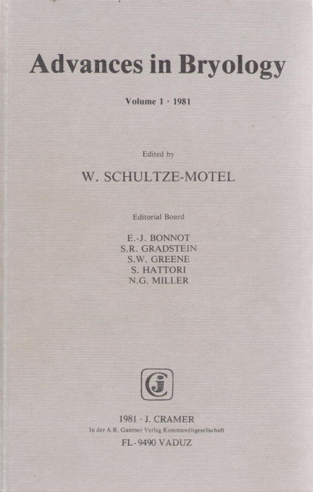 Schultze-Motel, W. (Ed.) - Advances in Bryology. Vol. 1