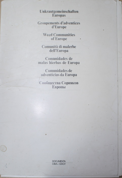 CIBA-GEIGY Limited - Weed communities of Europe