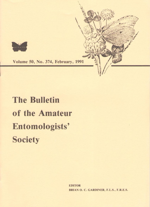 - The Bulletin of the Amateur Entomologists' Society. Vols 50 (no 374) - Vol. 54 (no 403)