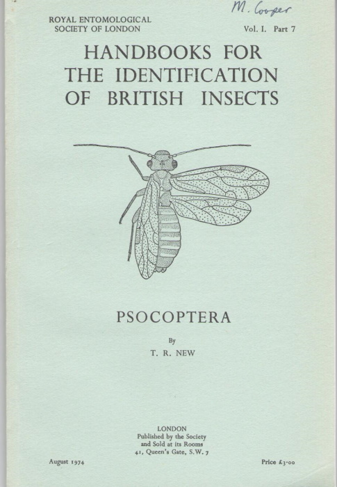 New, T.R. - Psocoptera (booklice, barklice) (Handbooks for the Identification of British Insects 1/7)
