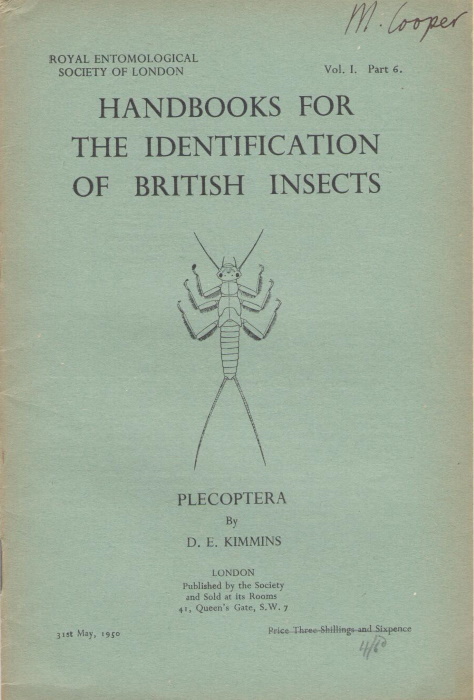 Kimmins, D.E. - Plecoptera  (Handbooks for the Identification of British Insects 1/6)