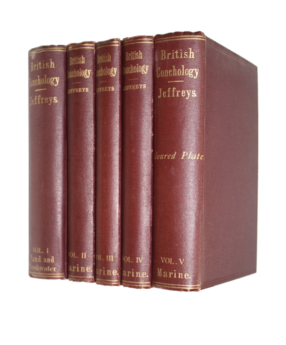 Jeffreys, J.G. - British Conchology or an account of the Mollusca which now inhabit the British Isles and the surrounding seas. Vol. I-V