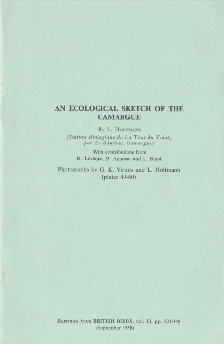 Hoffmann, L.; Leveque, R.; Aguesse, P.; Bigot, L. - An ecological sketch of the Camargue