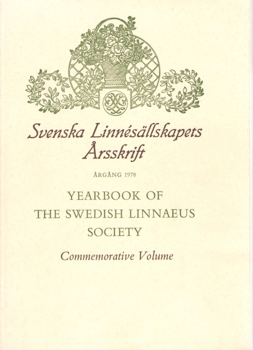 Broberg, G. (Ed.) - Svenska Linnsllskapets rsskrift. rgng 1978.  Yearbook of the Swedish Linnaeus Society: Commemorative Volume