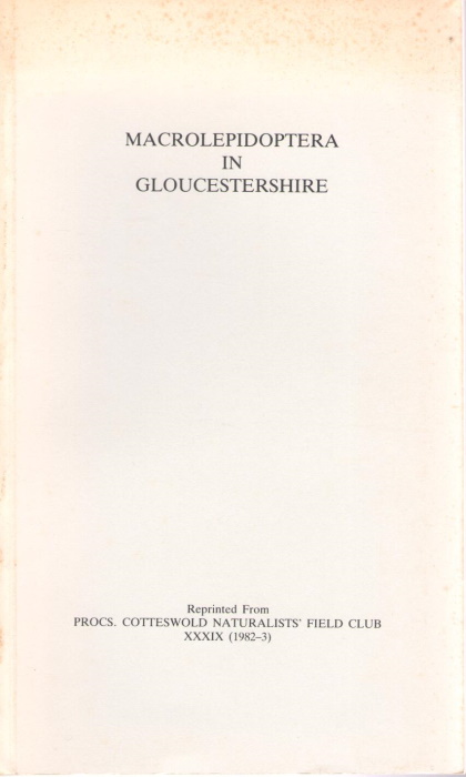 Newton, J.; Meredith, G.H.J. - Macrolepidoptera in Gloucestershire