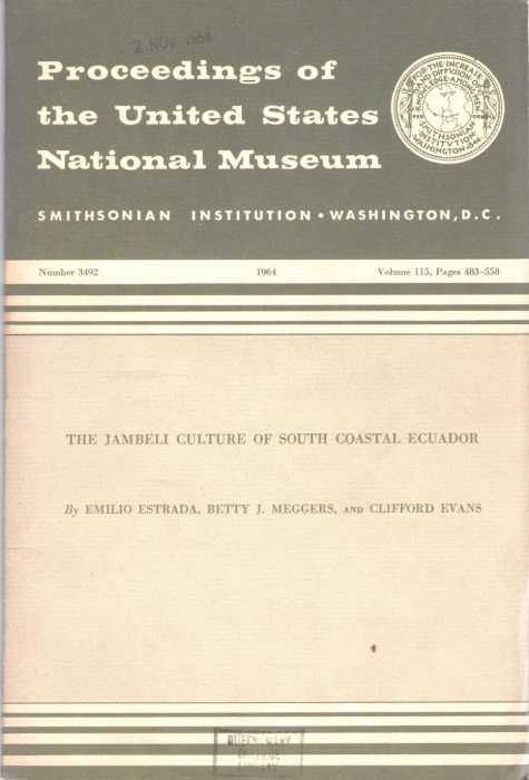 Estrada, E.; Meggers, B.J.; Evans, C. - Jambeli culture of South Coastal Equador