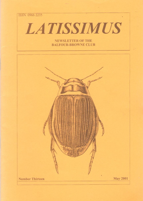  - Latissimus: Newsletter of the Balfour-Browne Club, Nos 13-34