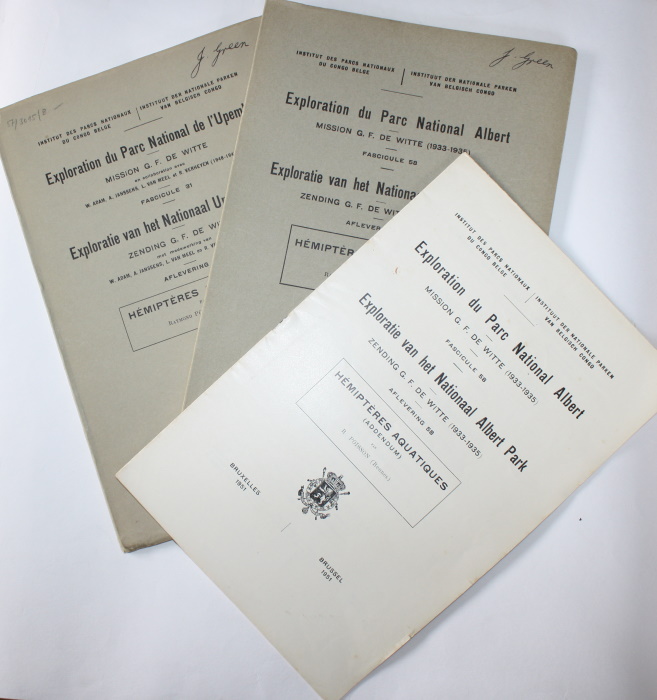 Poisson, R. - Hemipteres Aquatiques (Exploration du Parc National Albert, Fasc. 58 [with] Exploration du Parc National de l'Upemba, Fasc. 31)