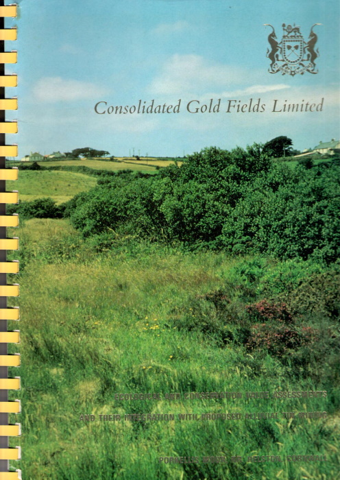 Consolidated Gold Fields Limited and Liverpool University - Ecological and conservation value assessments and their integration with proposed alluvial tin mining - Porkellis Moor, Nr. Helston, Cornwall