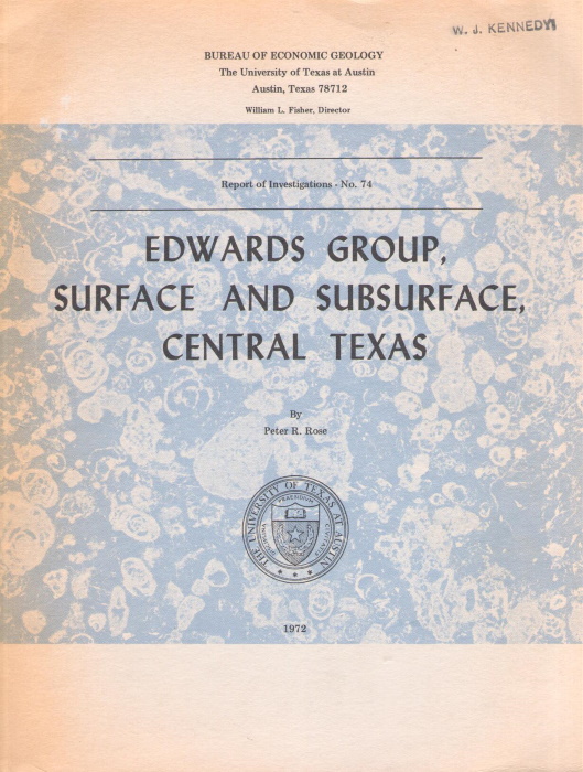 Rose, P.R. - Edwards Group, Surface and Subsurface, Central Texas