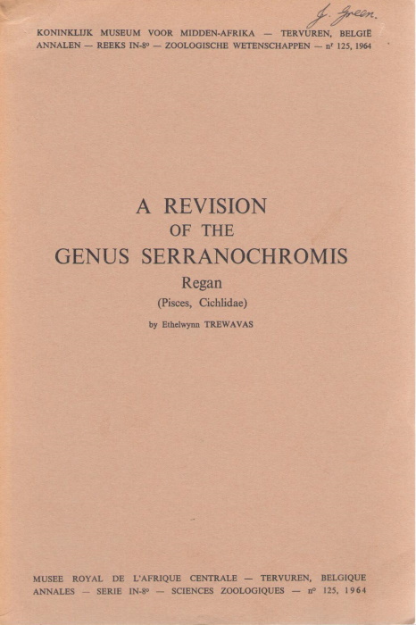Trewavas, E. - A Revision of the Genus <i>Serranochromis</i> Regan (Pisces, Chichlidae)