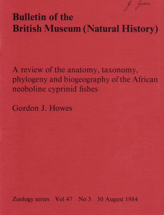 Howes, G.J. - Review of the anatomy, taxonomy, phylogeny and biogeography of the african neoboline cyprinid fishes