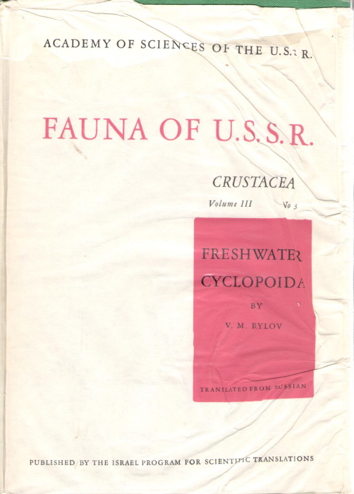 Rylov, V.M. - Fauna of U.S.S.R. Crustacea. Vol. III, No 3: Freshwater Cyclopoida