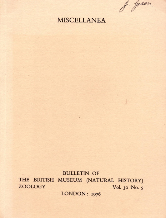 Trewavas, E.; Payne, A.I.; Banister, K.E. - Miscellanea [Four papers on African Fish]