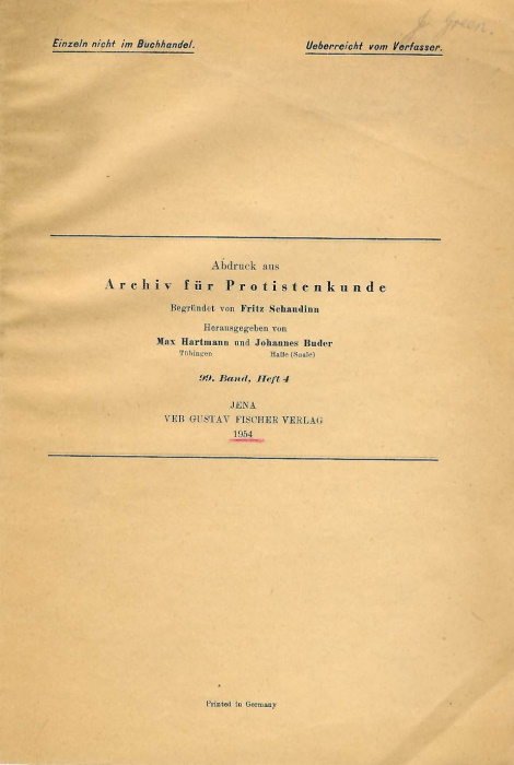 Matthes, D. - Beitrag zur Kenntnis der Gattung <i>Discophrya</i> Lachmann