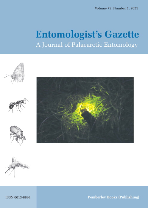  - Entomologist's Gazette Vol. 72 Issue 1 (2021)