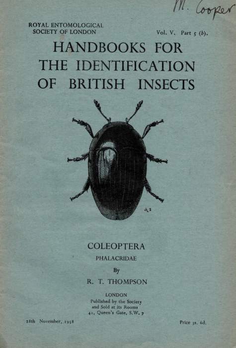 Thompson, R.T. - Coleoptera, Phalacridae (Handbooks for the Identification of British Insects 5/5b)