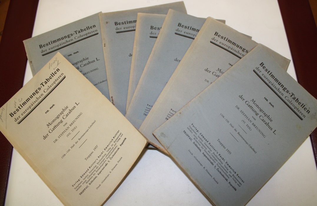 Breuning, S. - Monographie der Gattung Carabus, L. Bestimmungs-Tabellen der europischen Coleopteren. Heft 104-110