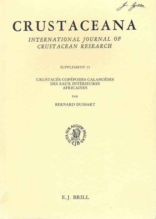 Dussart, B. - Crustacs Coppodes Calanodes des Eaux Intrieures Africaines