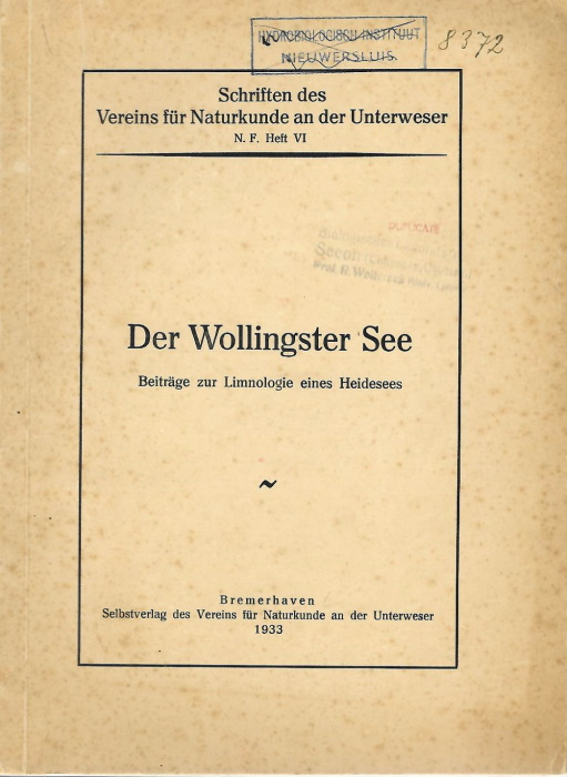 Brockmann, C.; Lundbeck, J.; Klie, W. et al - Der Wollingster See