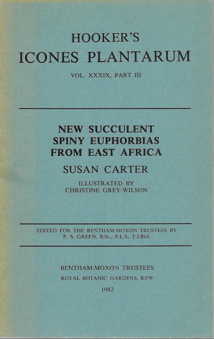 Carter, S. - New Succulent Spiny Euphorbias from East Africa