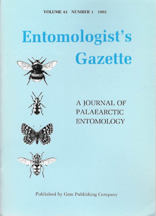  - Entomologist's Gazette: A Journal of Palaearctic Entomology. Vols 43-62