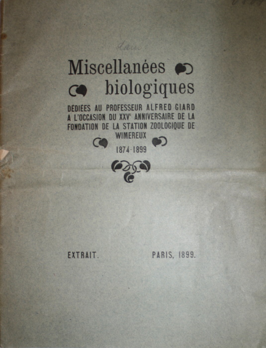 Caullery, M.; Mesnil, F. - Sur quelques parasites internes des Annelides