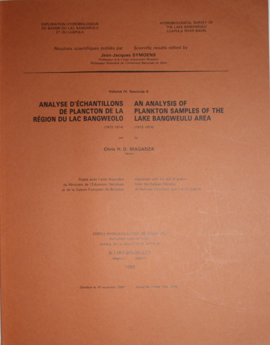 Magadza, C.H.D. - An Analysis of Plankton Samples of the Lake Bangweulu Area