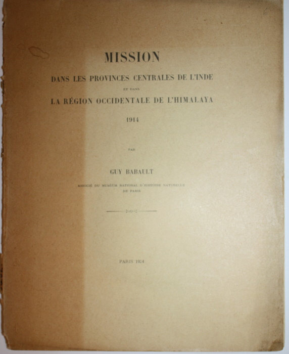 Germain, L. - Mollusques Terrestres et Fluviatiles. Mission Guy Babault dans les provinces centrales de l'Inde et dans la region occidentale de l'Himalaya 1914 - Rsultats Scientifiques