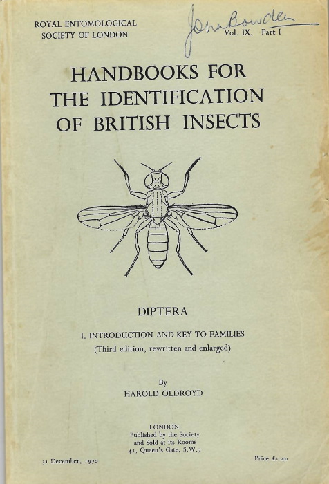 Oldroyd, H. - Diptera: I. Introduction and Key to Families (Handbooks for the Identification of British Insects 9/1)