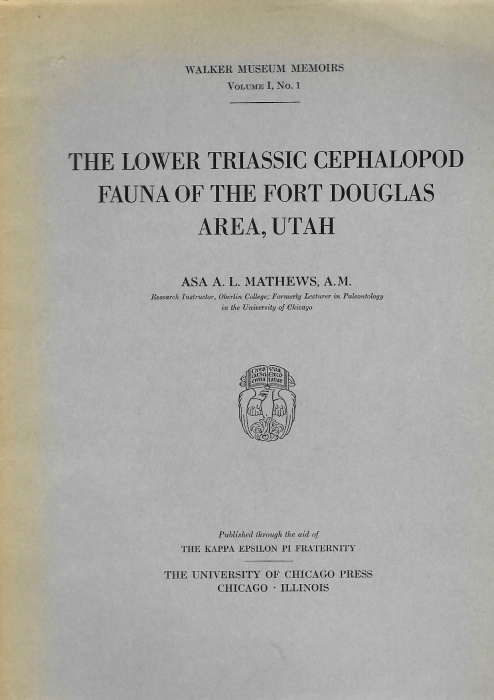 Mathews, A.A.L. - The Lower Triassic Cephalopod Fauna of the Fort Douglas Area, Utah