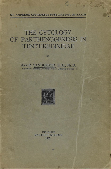 Sanderson, A.R. - The Cytology of Parthenogenesis in Tenthredinidae