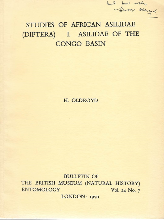 Oldroyd, H. - Studies of African Asilidae (Diptera) I. Asilidae of the Congo Basin