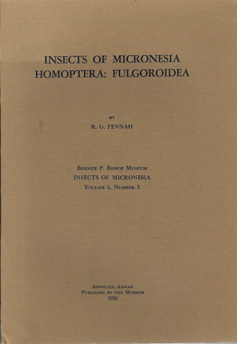 Fennah, R.G. - Insects of Micronesia Vol. 6(3): Homoptera: Fulgoroidae