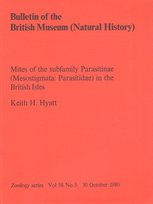 Hyatt, K.H. - Mites of the subfamily Parasitinae (Mesostigmata: Parasitidae) in the British Isles