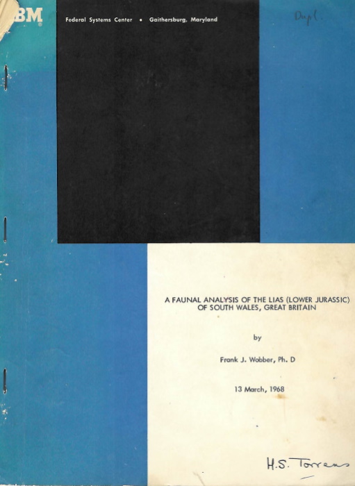 Wobber, F.J. - A Faunal analysis of the Lias (Lower Jurassic) of South Wales, Great Britain