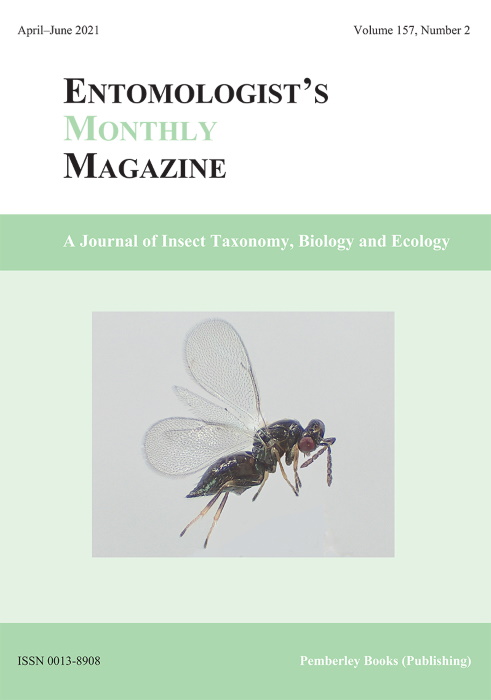  - Entomologist's Monthly Magazine Vol. 157 Part 2 (2021)