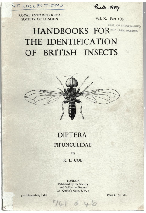 Coe, R.L. - Diptera Pipunculidae (Handbooks for the Identification of British Insects 10/2c)