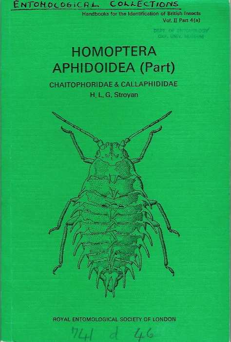 Stroyan, H.L.G. - Homoptera Aphidoidea (Part). Chaitophoridae & Callaphididae (Handbooks for the Identification of British Insects 2/4a)