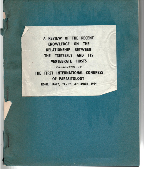 Glover, P.E. - A Review of the recent Knowledge on the Relationship between the Tsetsefly and its vertebrate Hosts