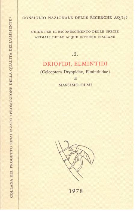 Olmi, M. - Driopidi, Elmintidi (Coleoptera: Dryopidae, Elminthidae) Guide per il riconoscimento delle specie animali delle acque interne italiane 2