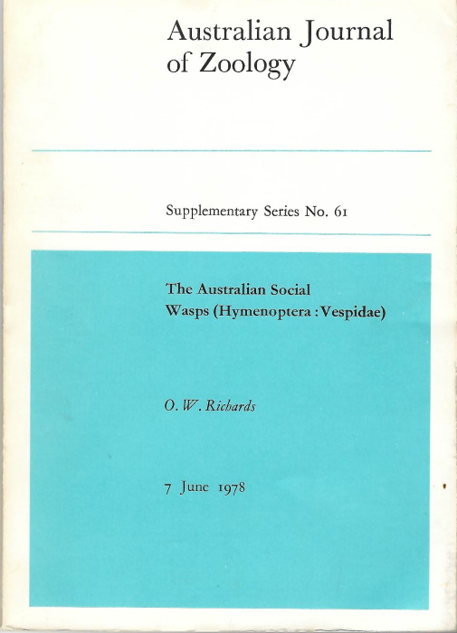 Richards, O.W. - The Australian Social Wasps (Hymenoptera: Vespidae)