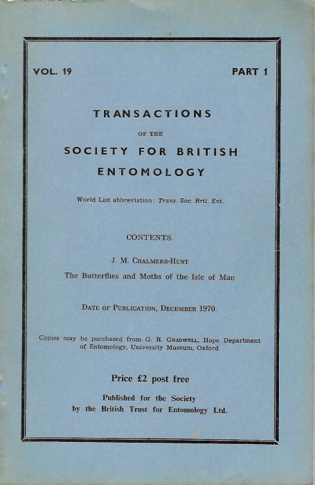 Chalmers-Hunt, J.M. - The Butterflies and Moths of the Isle of Man
