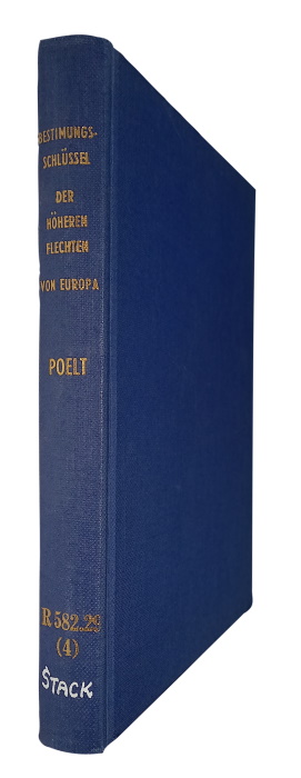 Poelt, J. - Bestimmungsschlssel der hheren flechten von Europa